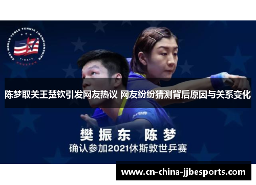 陈梦取关王楚钦引发网友热议 网友纷纷猜测背后原因与关系变化